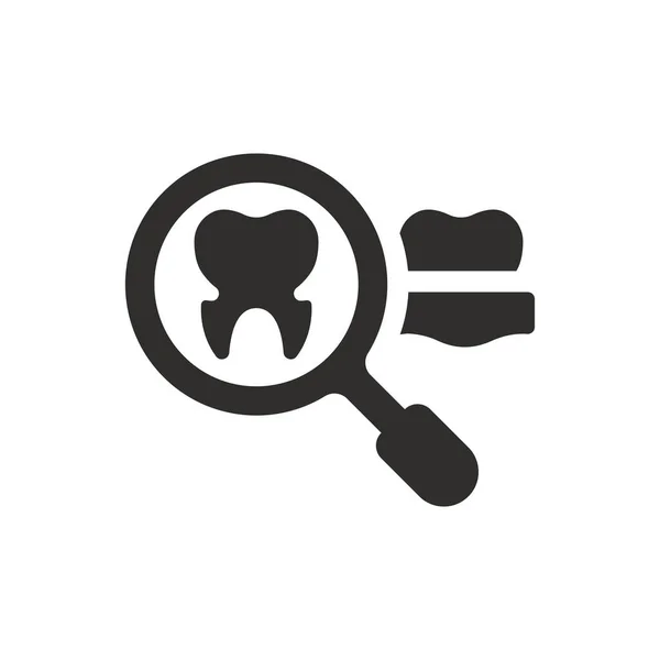 Icono Chequeo Dental Sobre Fondo Blanco — Archivo Imágenes Vectoriales