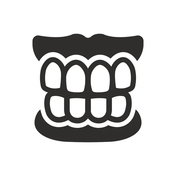 Beyaz Arka Plan Üzerinde Diş Simgesi — Stok Vektör