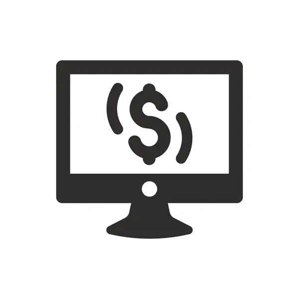 Icono Transferencia Dinero Sobre Fondo Blanco — Vector de stock