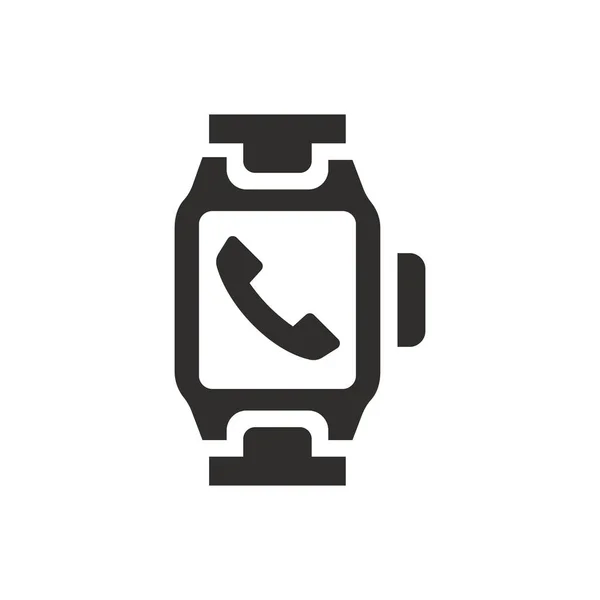Έξυπνο Εικονίδιο Κλήσης Ρολόι Λευκό Φόντο — Διανυσματικό Αρχείο