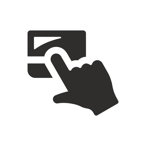 Toccando Icona Touchpad Sfondo Bianco — Vettoriale Stock