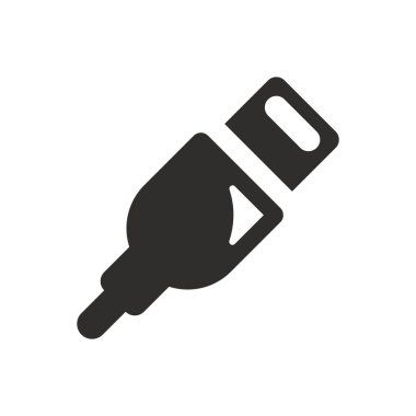 Energy input cable icon on white background