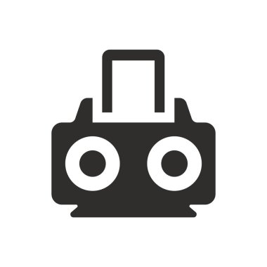 Beyaz arkaplanda müzik konuşmacısı simgesi