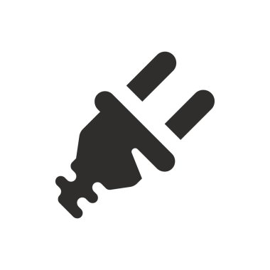 Beyaz arkaplanda elektrik dolgu simgesi