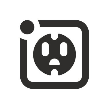 Beyaz arkaplanda elektrik soket simgesi