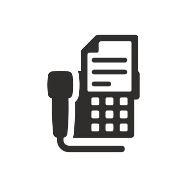 Beyaz arkaplanda faks yazıcı simgesi