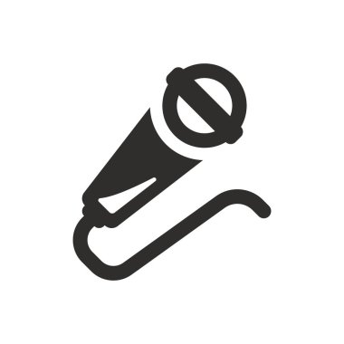 Beyaz arka plan üzerinde mikrofon simgesi