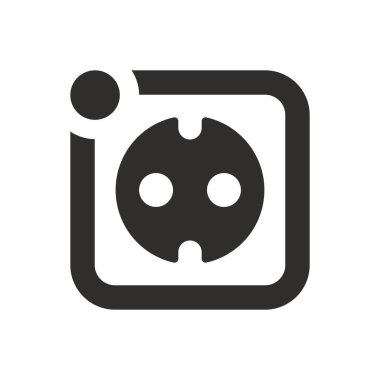 Energy socket icon on white background