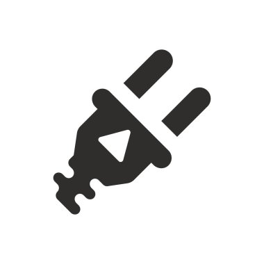 Beyaz arkaplanda elektrik dolgu simgesi