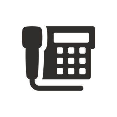 Fax phone icon on white background