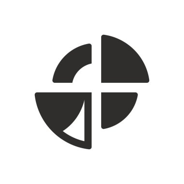 Beyaz arkaplanda turta grafiği bilgi simgesi