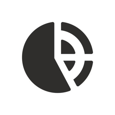 Beyaz arkaplanda turta grafiği bilgi simgesi