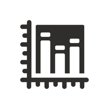 Beyaz arkaplan üzerine mali istatistik simgesi
