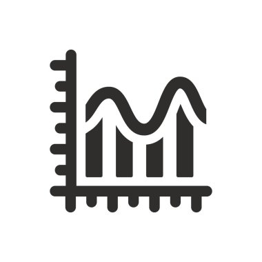Beyaz arkaplanda istatistik raporu simgesi