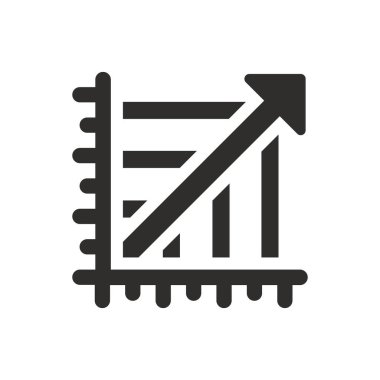 Beyaz arkaplandaki rapor simgesini okla