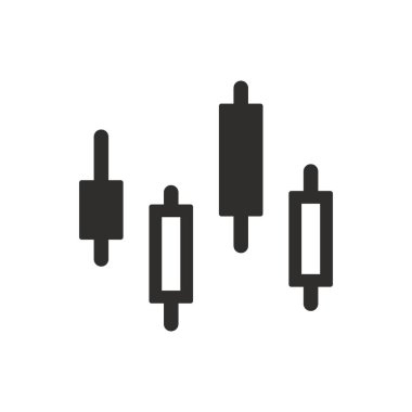 Beyaz arkaplanda aralık grafik simgesi