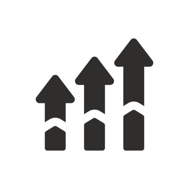 beyaz arka planda ok yukarı simgesi