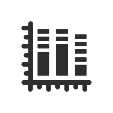 Beyaz arkaplanda seviye çubuğu grafik simgesi