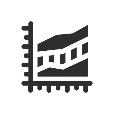 Beyaz arkaplanda istatistik veri simgesi