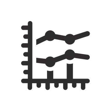 Beyaz arkaplandaki karşılaştırma istatistik simgesi