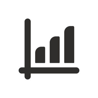 Beyaz arkaplanda çubuk analiz çizelgesi simgesi