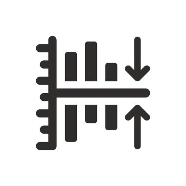 Beyaz arka plan üzerinde ilerleme grafik simgesi
