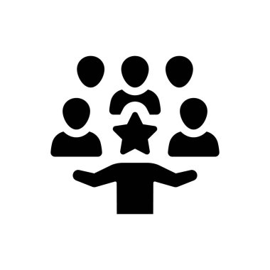 Beyaz arkaplanda izleyici büyüme simgesi