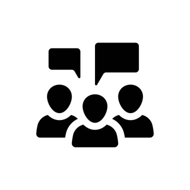 Influencer leader talk icon on white background