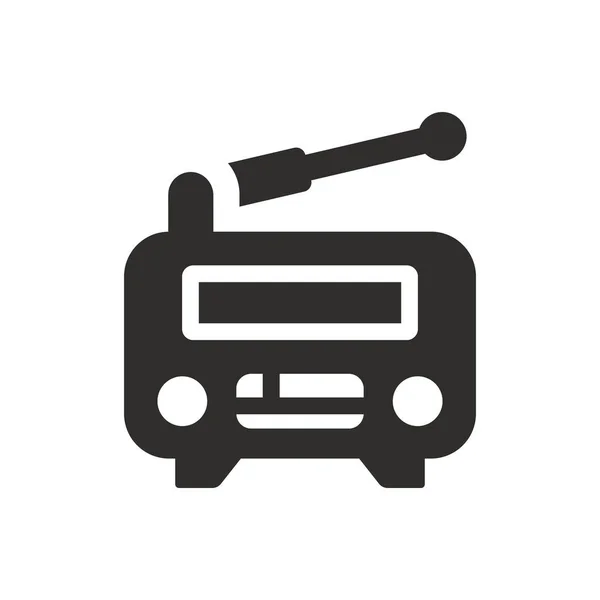 Radio Symbol Auf Weißem Hintergrund — Stockvektor