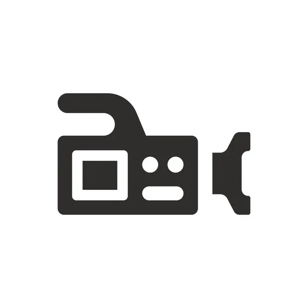 Hand Video Camera Icon White Background — Image vectorielle