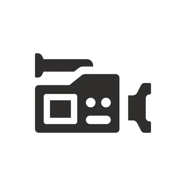 Icône Caméra Vidéo Sur Fond Blanc — Image vectorielle