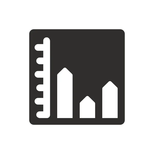 Info Chart Icon White Background — Archivo Imágenes Vectoriales