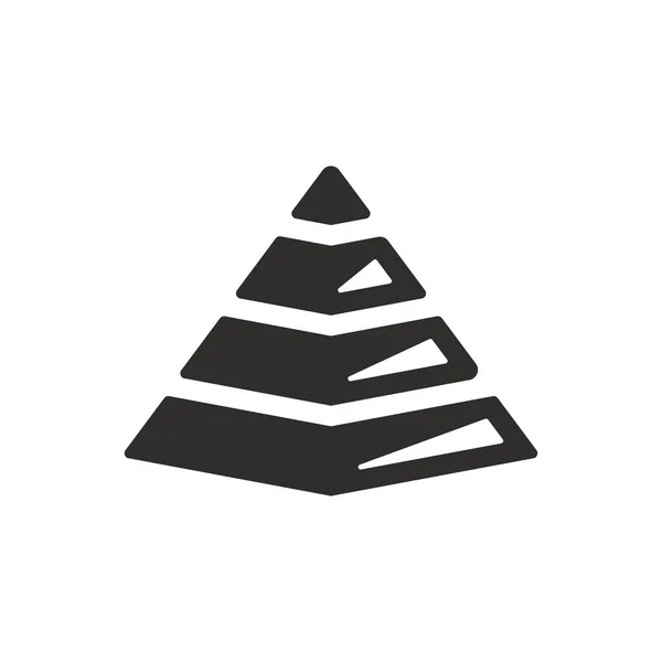 Pyramid Graph Icon White Background — Stockvector