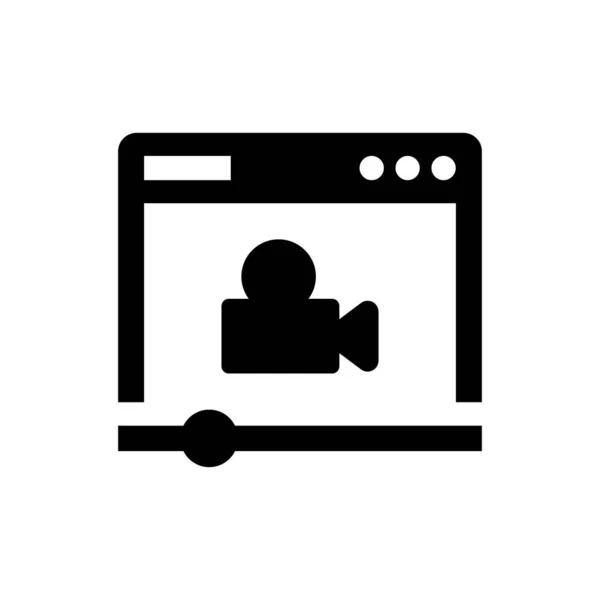 Video Vlogging Icon White Background — Stockvektor