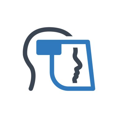 Face shield icon (Simple vector illustration)