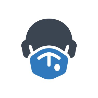 Medical mask icon (Simple vector illustration)