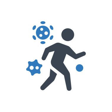 corona virus anxiety icon (Simple vector illustration)