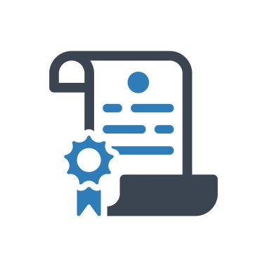 Education certificate icon (Simple vector illustration)