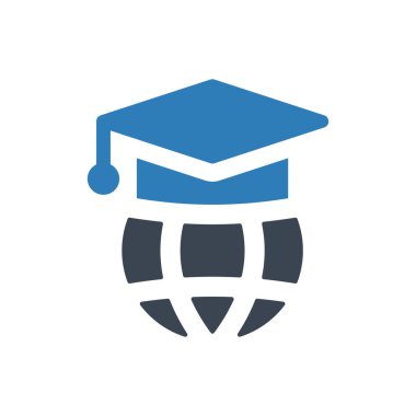Global education icon (Simple vector illustration)