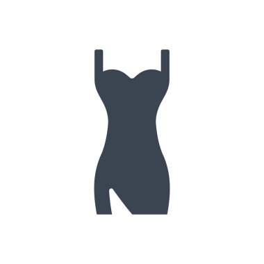 Evening dress icon (Simple vector illustration)