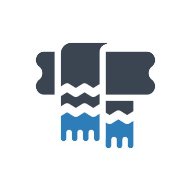 Neck scarf icon (Simple vector illustration)