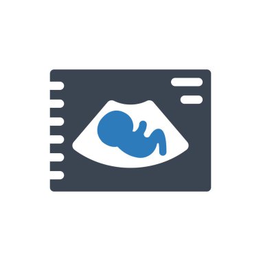 Embryo ultrasound icon (Simple vector illustration)
