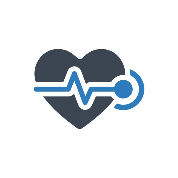 Heartbeat Rate Icon Simple Vector Illustration — Stockvector