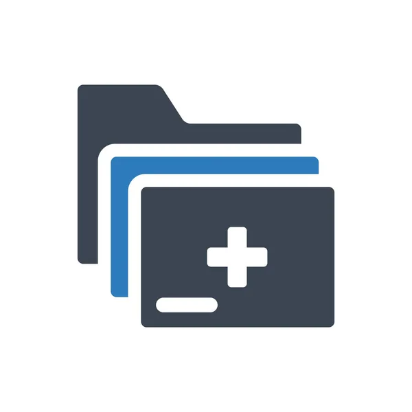 Medical Folder Icon Simple Vector Illustration — Stockový vektor