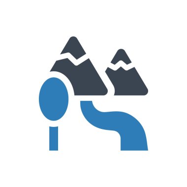 Hiking icon (Simple vector illustration)