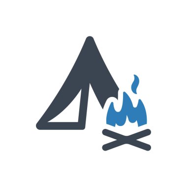 Adventure camp icon (Simple vector illustration)