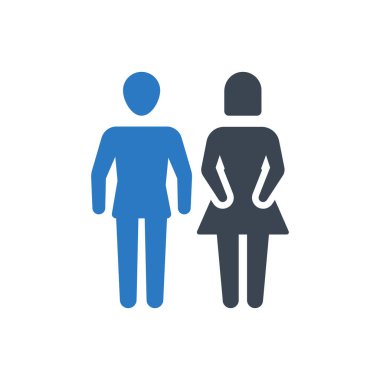 Man woman icon (Simple vector illustration)