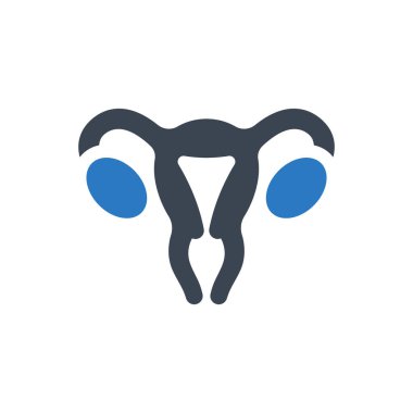 Female uterus icon (Simple vector illustration)