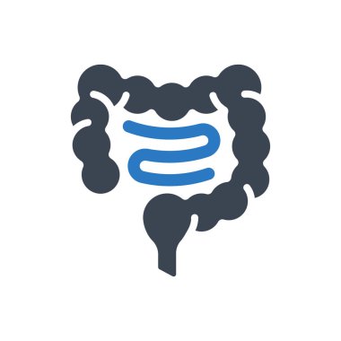 Bowel organ icon (Simple vector illustration)