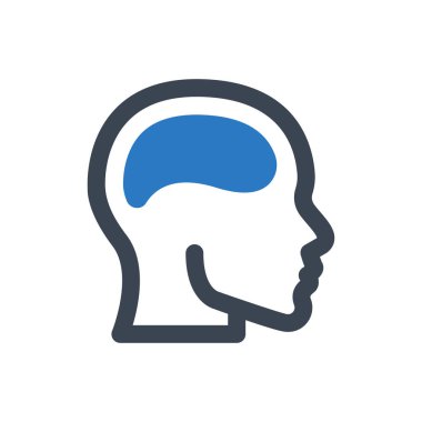 Human brain icon (Simple vector illustration)